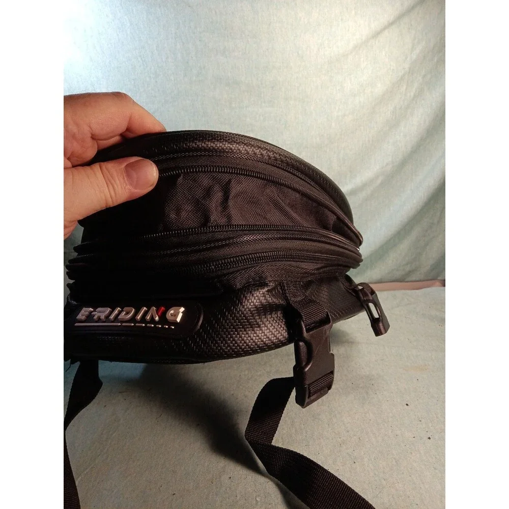 Motorcycle Tail Bag, 12L-15L Expandable Waterproof Motorbike Rear Seat Luggage